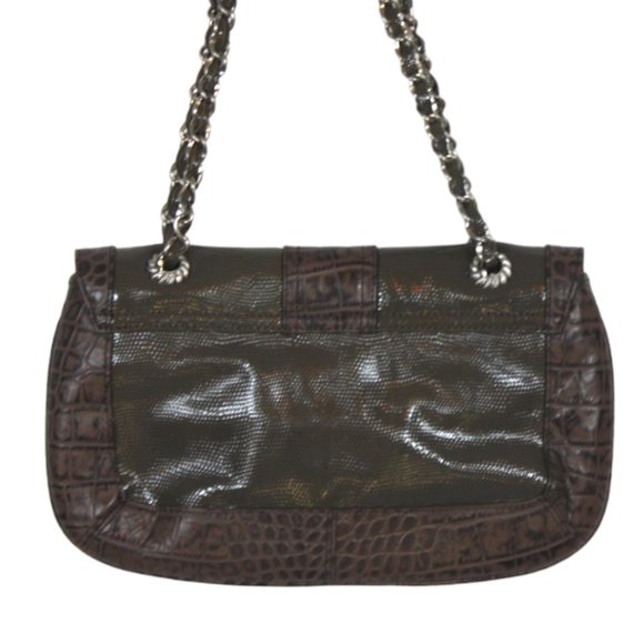 Judith Ripka BNWOT Grey Shoulder Bag with Chain Strap - Picture 9 of 11